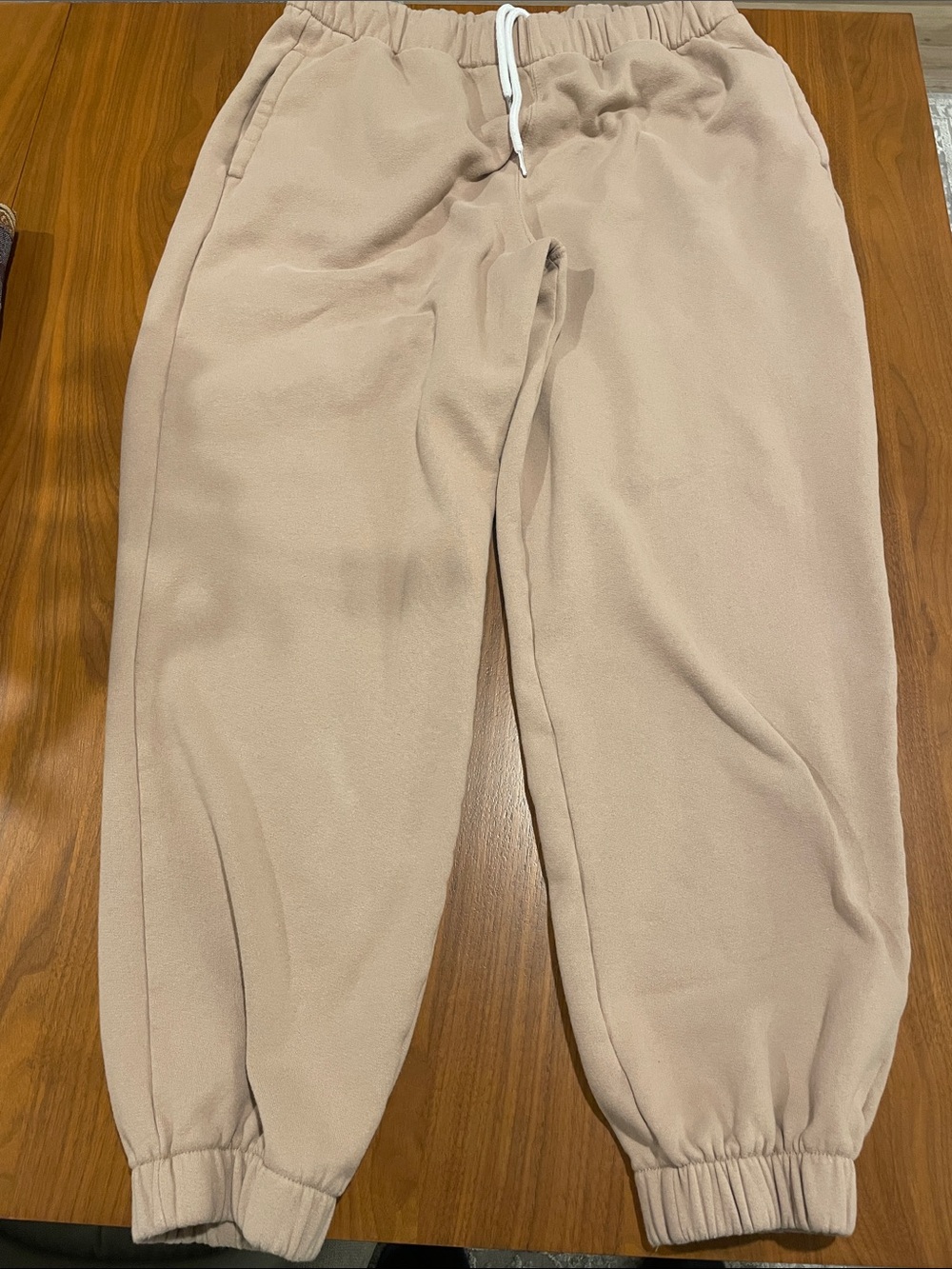 Hollister Beige Drawstring Jogger Sweatpants